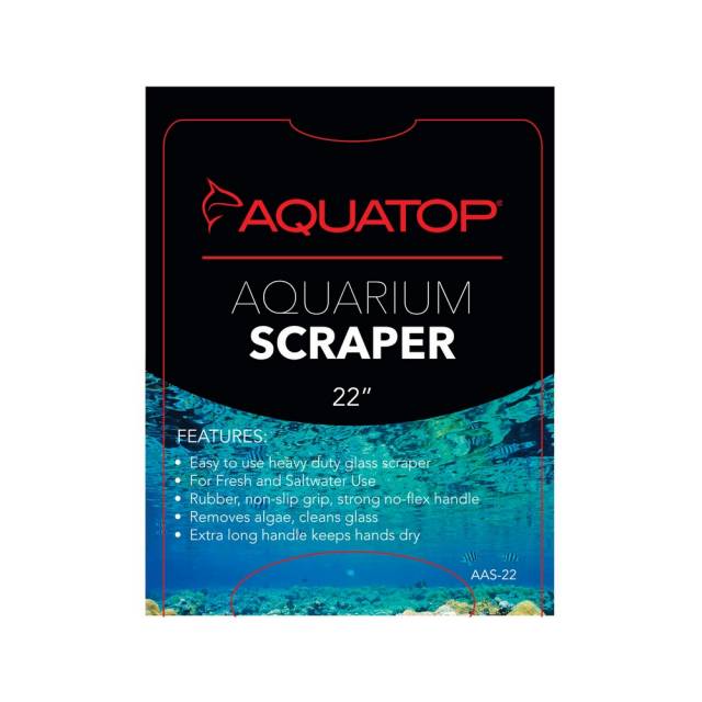 AQUATOP Glass Aquarium Scraper with Stainless Steel Blade