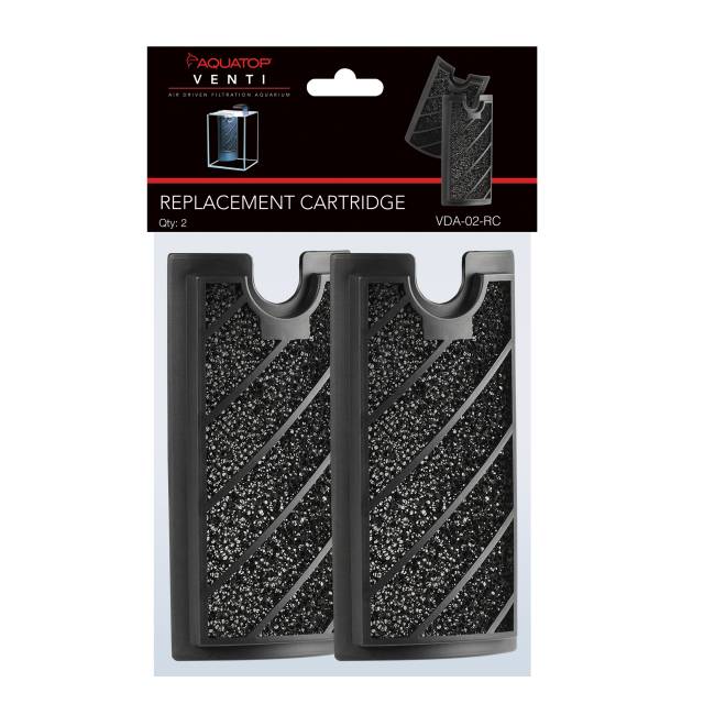Aquatop Replacement Carbon Filtration Cartridge 2-Pack for Venti VDA Aquariums, VDA-02-RC