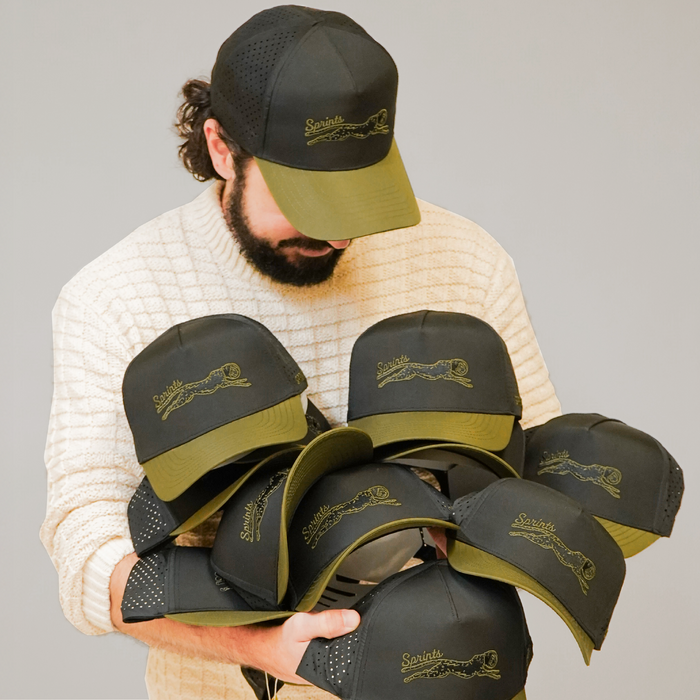 Person wearing the Army Trucker Structured VP hat
