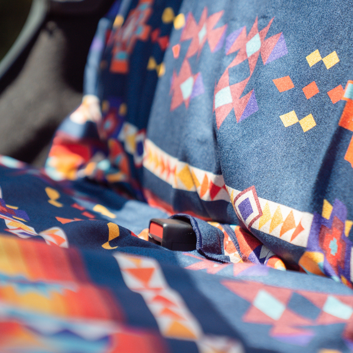 Aztec Artisans & Chocolate Currency Bench Seat Cover Towel