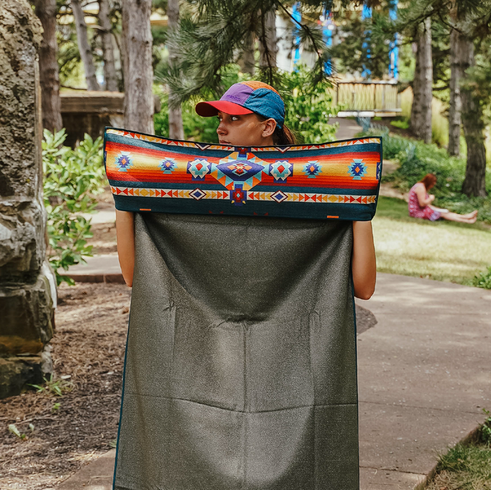 Aztec Artisans & Chocolate Currency Car Seat Cover Towel w/ Snaps