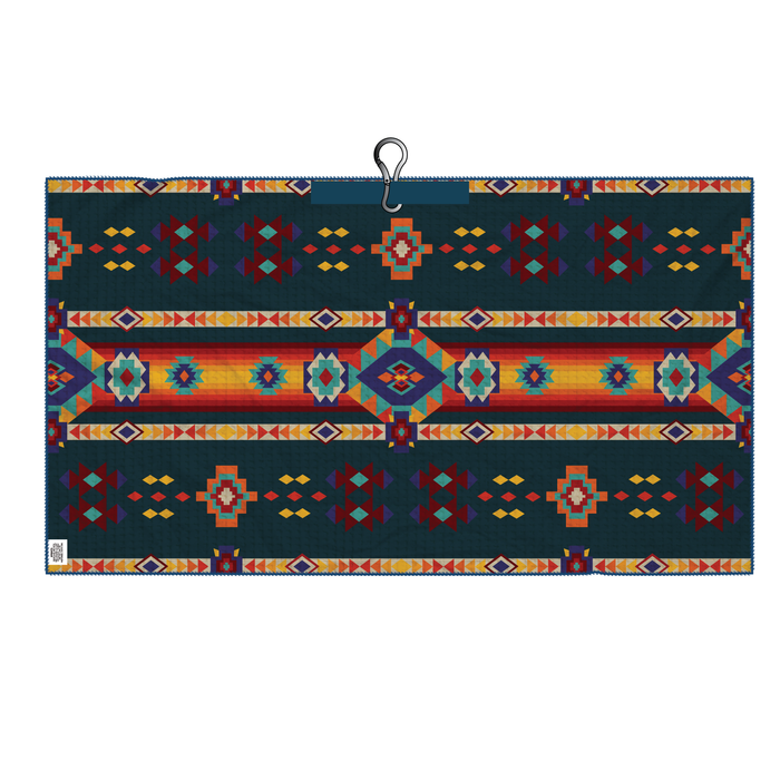 Aztec Mini Towel with Aztec tapestry print