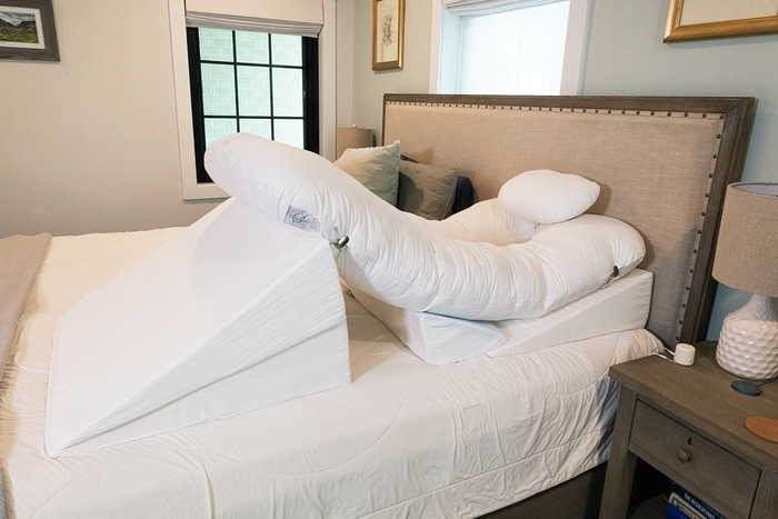 The BBL Add On Set for the Sleep Again Pillow System modifies the system so that pressure is taken off the butt while healing from BBL.