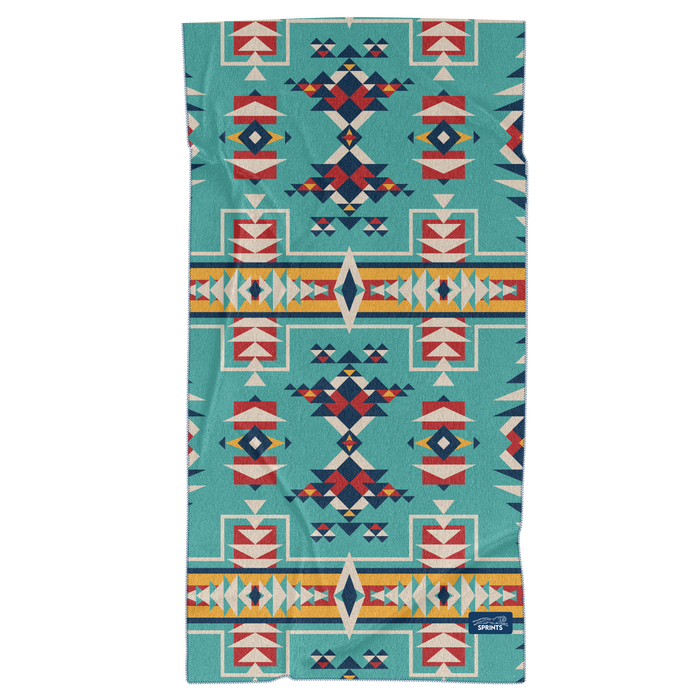 Close-up of the Bohemian Nomad Noises Car Seat Cover Towel
