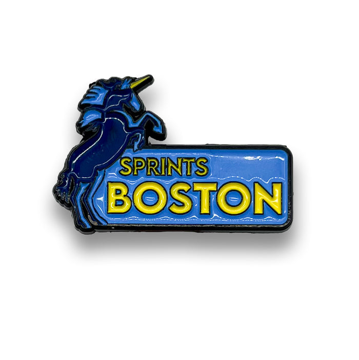 Boston Enamel Pin - front view