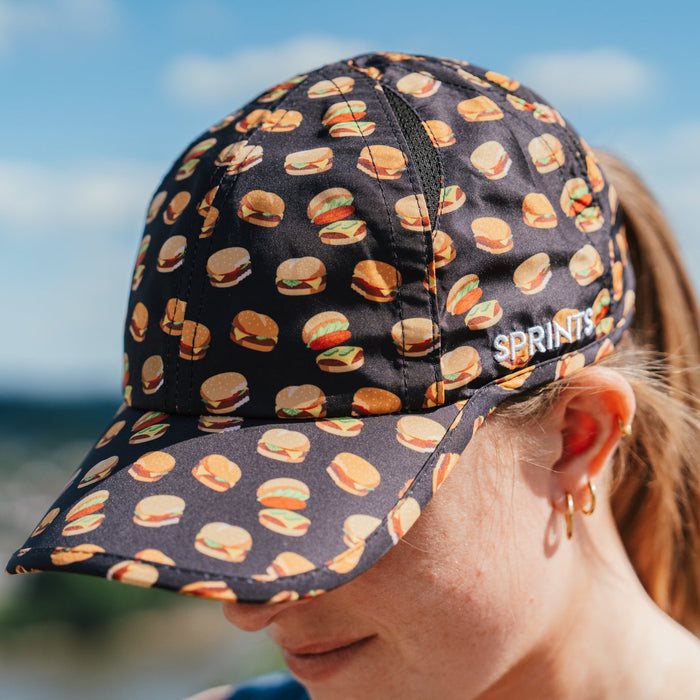 Person wearing the Burger Bash OG Hat