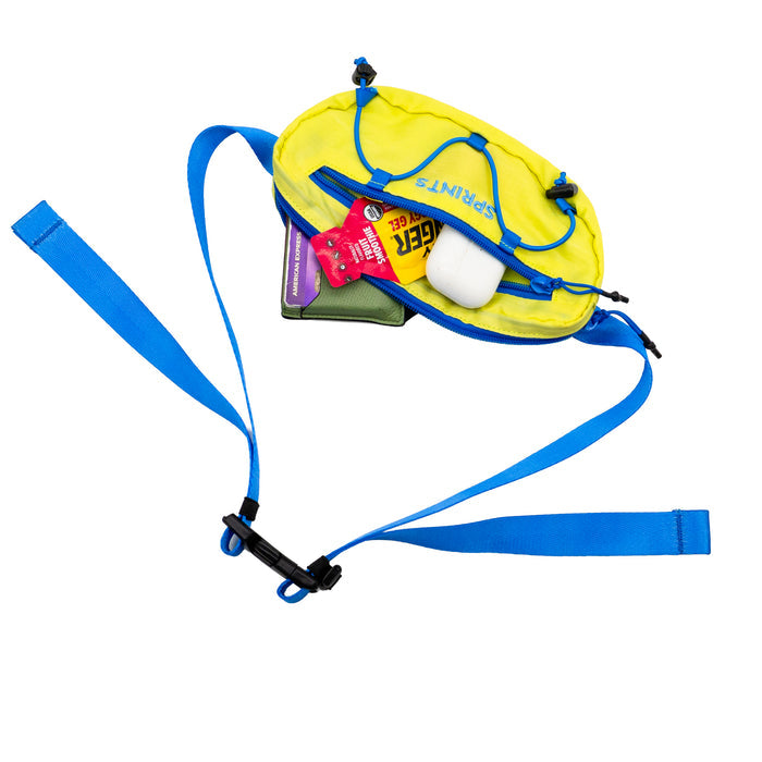 Person wearing the Butter Blues Sling It Bag
