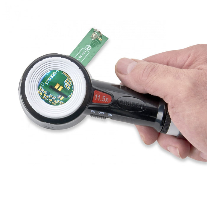 Carson 11.5x LED/UV Loupe Magnifier with Reticle