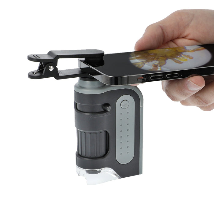 Carson LED Pocket Microscope with Smartphone Clip