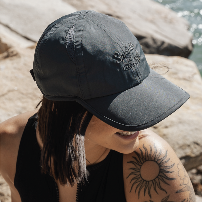 Close-up of the Charcoal Circulation OG hat