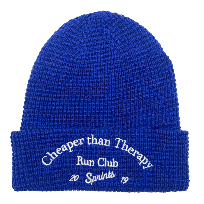 Cheaper Than Therapy Run Club Winter Hat - front view