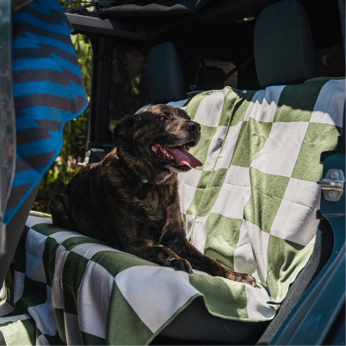 Chess Not Checkers Bench Seat Cover Towel, close-up of chess pattern