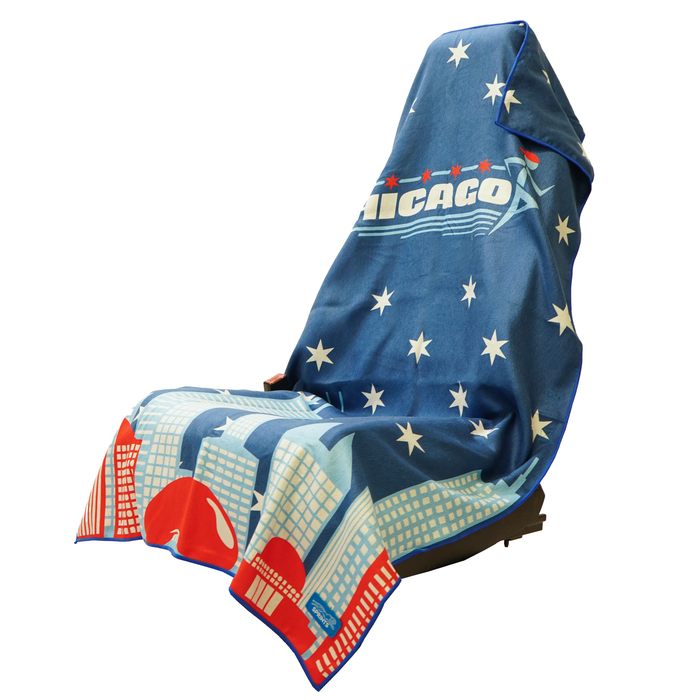 Chicago Four Star Car Seat Cover Towel - flat lay