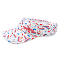 Chicago Four Star Visor, white with Chicago stars pattern - side view