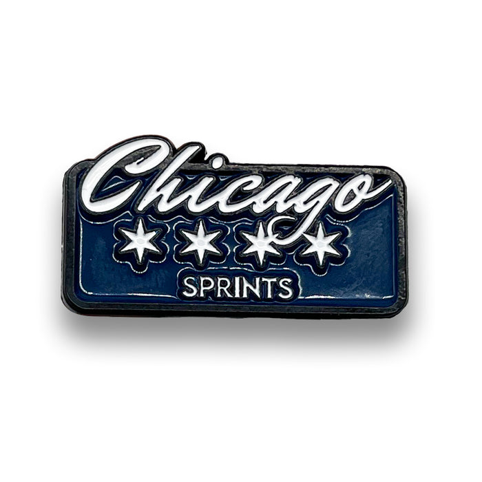 Chicago Style Enamel Pin - front view