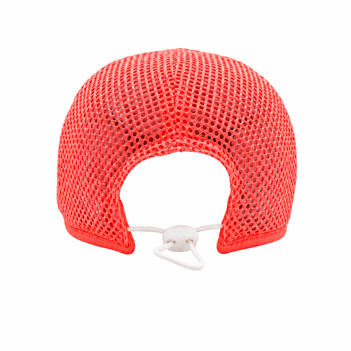 Close-up of the Coral Burst M6SH Hat's mesh crown