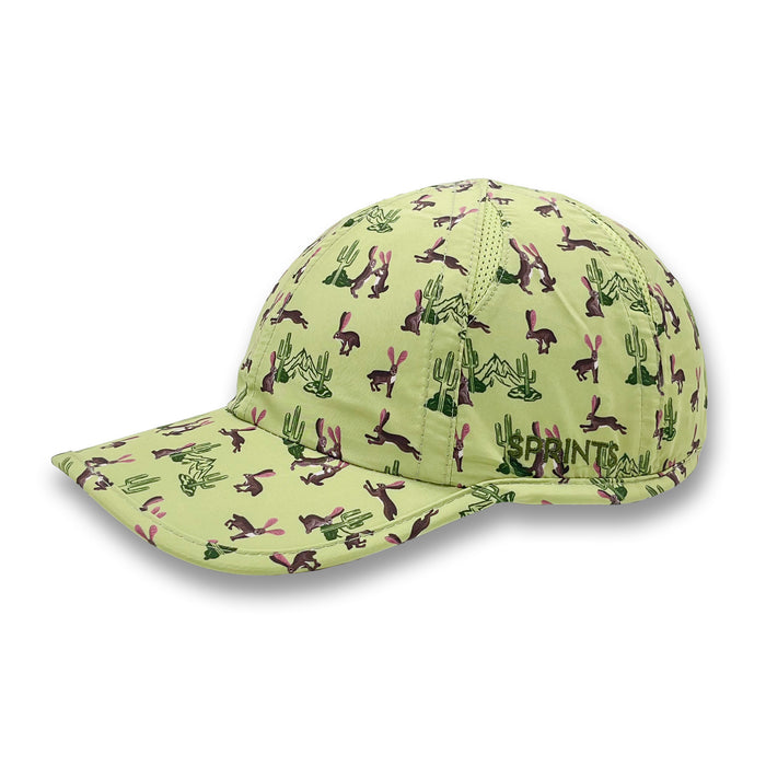 Desert Hoppin' OG hat with jackrabbit print - side view