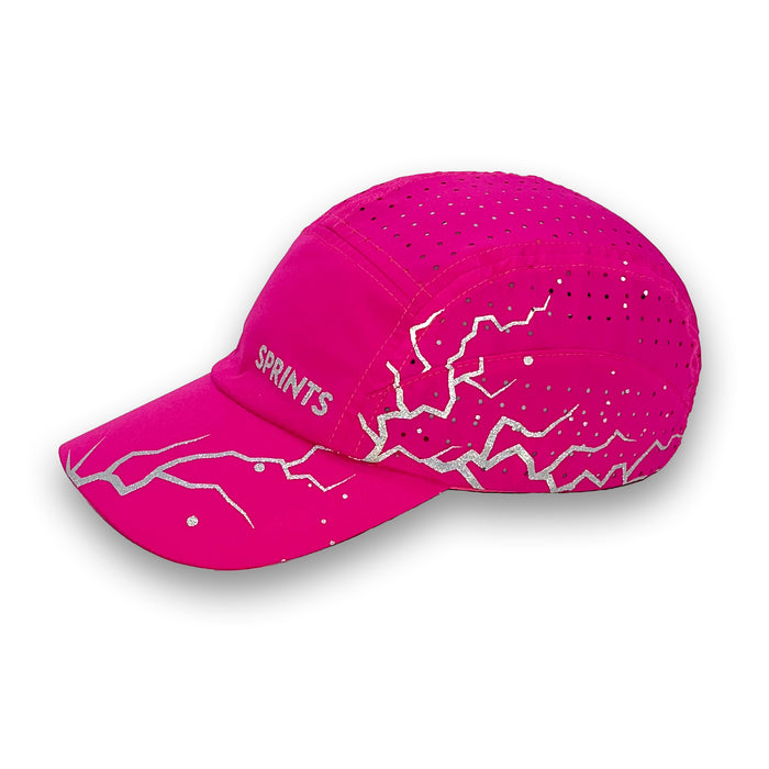 Dystopian Neon Pink Flash Reflective HyperG hat - side view