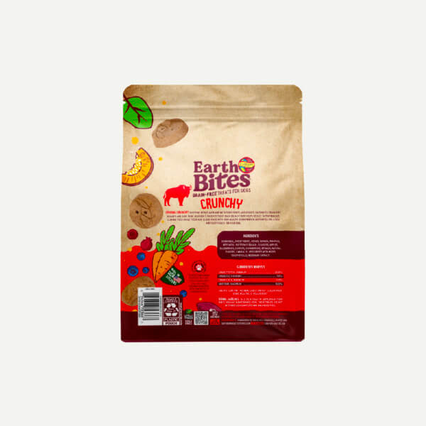 Earthborn Holistic EarthBites Crunchy Bison Meal Recipe Baked Dog Treats