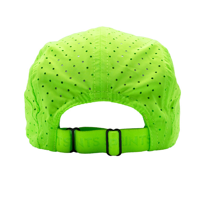 Person wearing the Electric Lime HyperG Hat outdoors