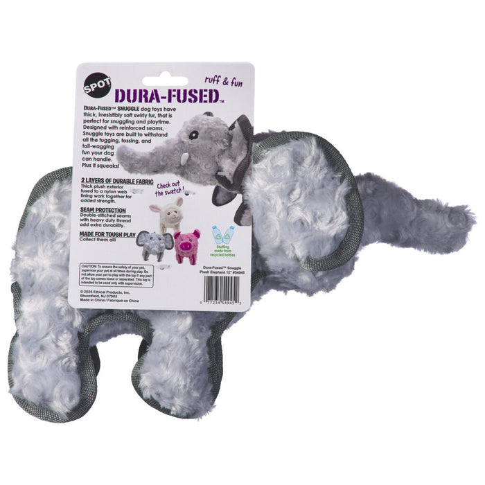 Ethical Pet Dura-Fuse Snuggle Elephant Dog Toy
