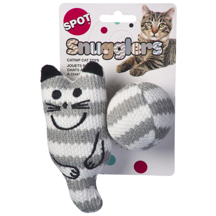 Ethical Pet SPOT Snugglers Cat & Ball 2 Pack Assorted