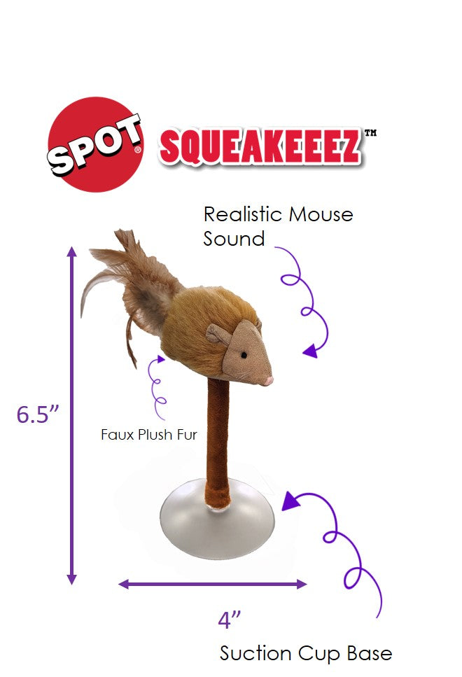 Ethical Squeakeeez Mouse on Suction Cup Cat Toy