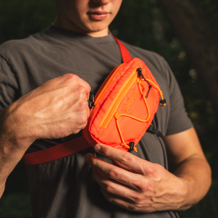 Person wearing the Fire Ruck Sling It Bag