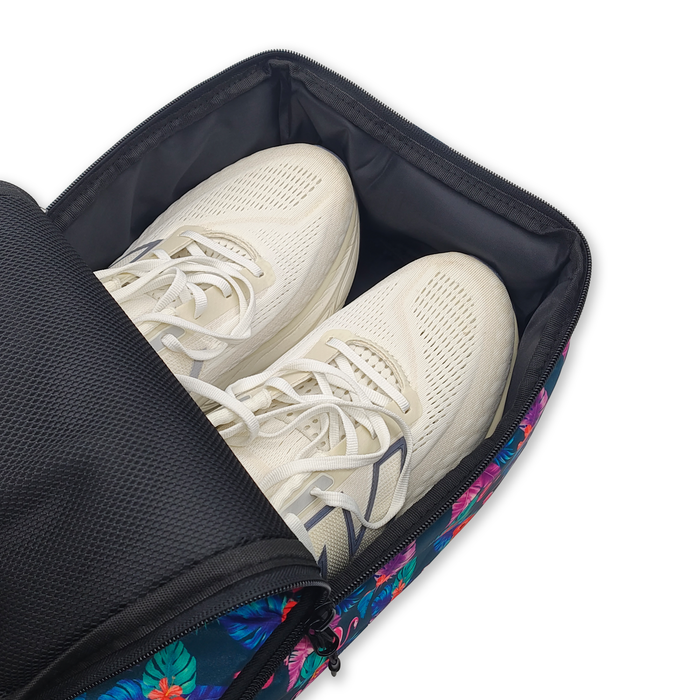 Close-up of the interior of the Flamingo Shoe Bag