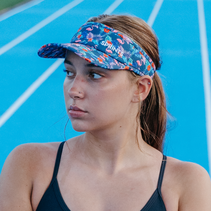 Person wearing the Flamingo Visor