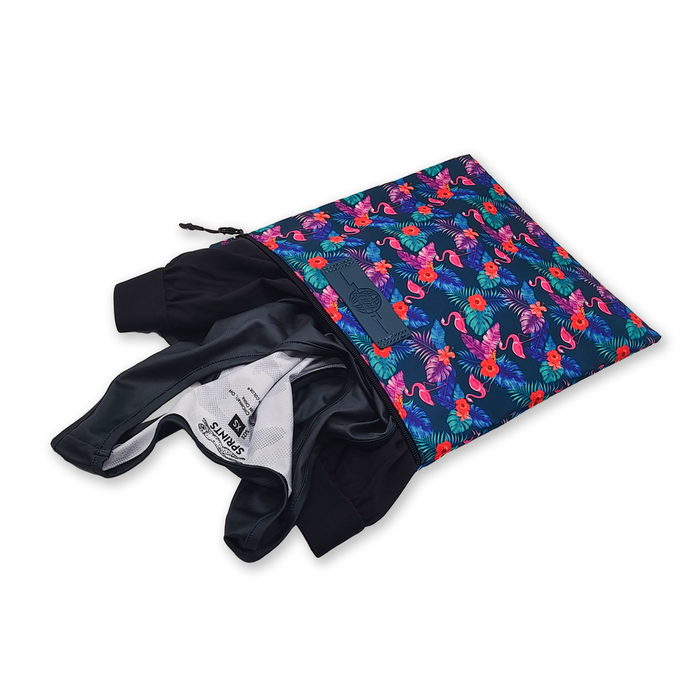 Flamingo Wet Bag holding wet clothes