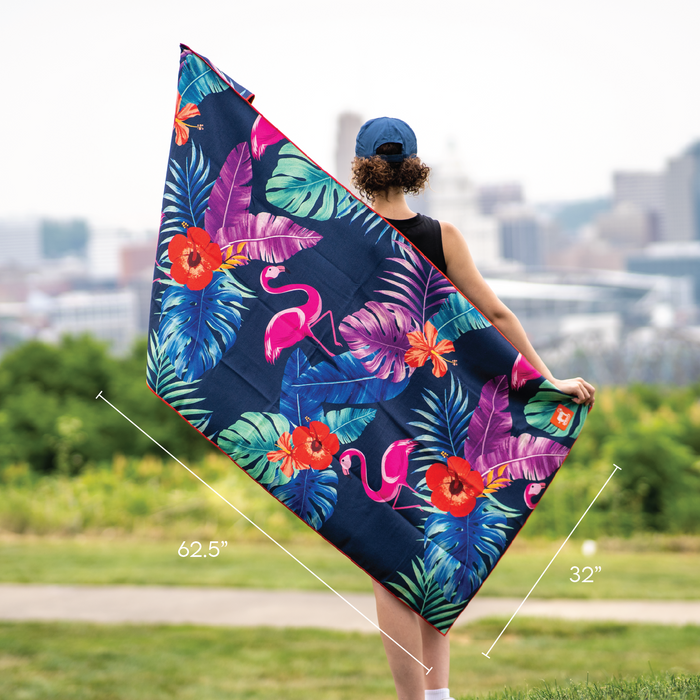 Flamingos Car Seat Cover Towel w/ Snaps