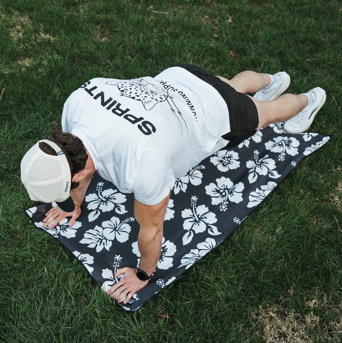 Flex on the Beach - Black Car Seat Cover Towel w/ Snaps
