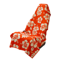 Flex on the Beach Fire Car Seat Cover Towel - flat lay
