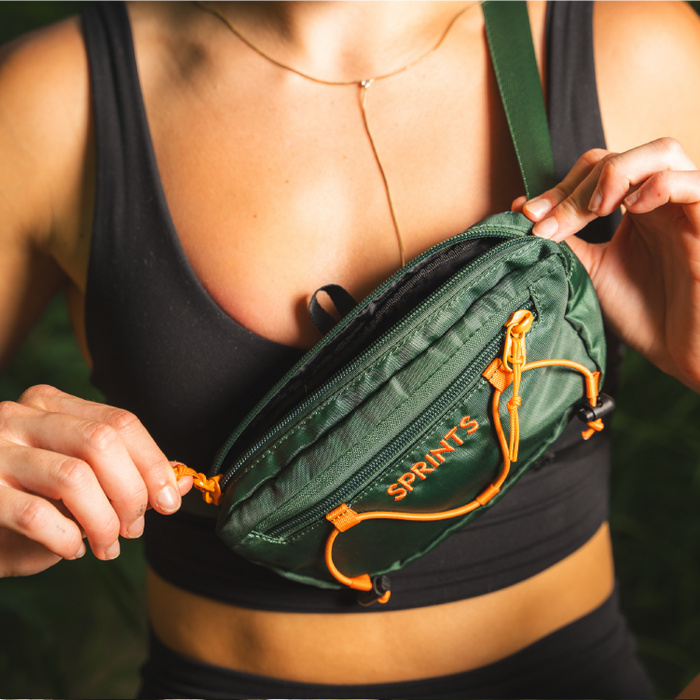 Person wearing the Forest Ruck Sling It Bag