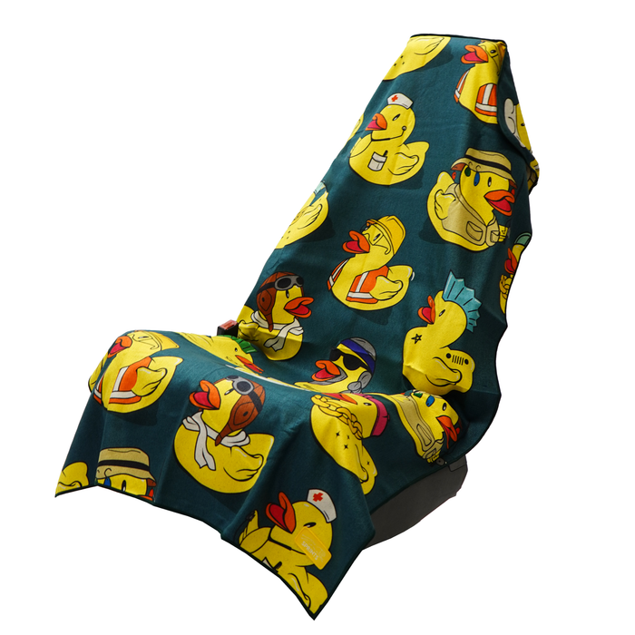 Get Ducked Car Seat Cover Towel with duck print