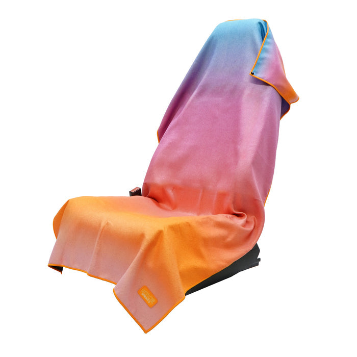 Golden Glow Car Seat Cover Towel with Snaps - flat lay