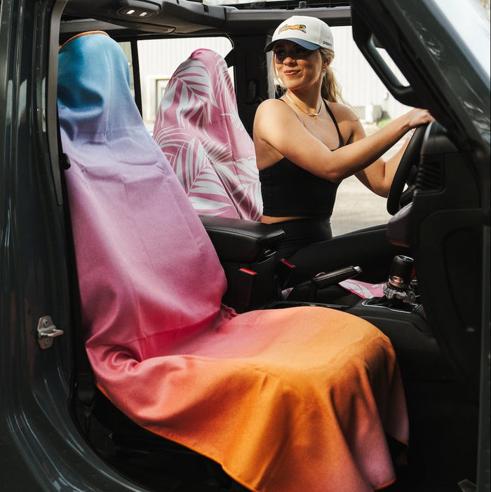 Golden Glow Car Seat Cover Towel w/ Snaps