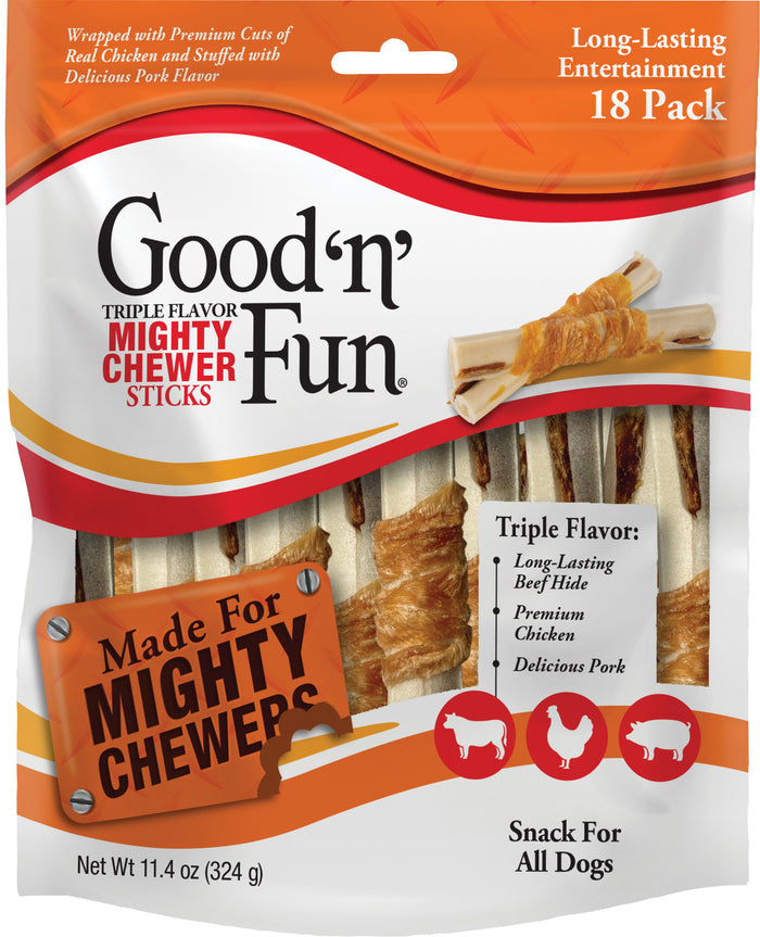 GOODnFUN  TRIPLE FLAVOR MIGHTY CHEW STICKS