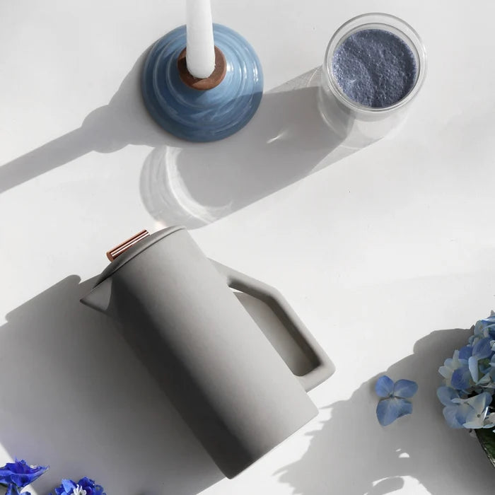 GRAY CERAMIC FRENCH  PRESS