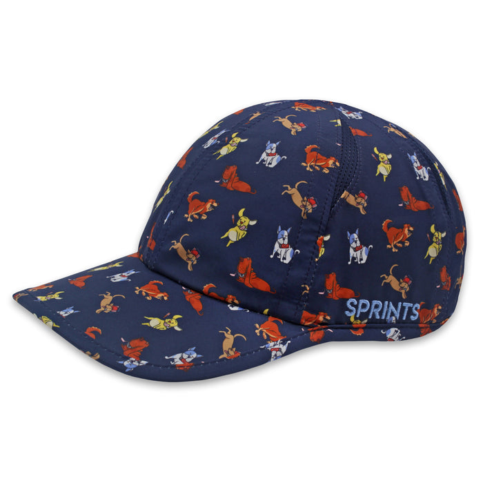 Hair of The Dog Blue OG hat with dog graphic - side view