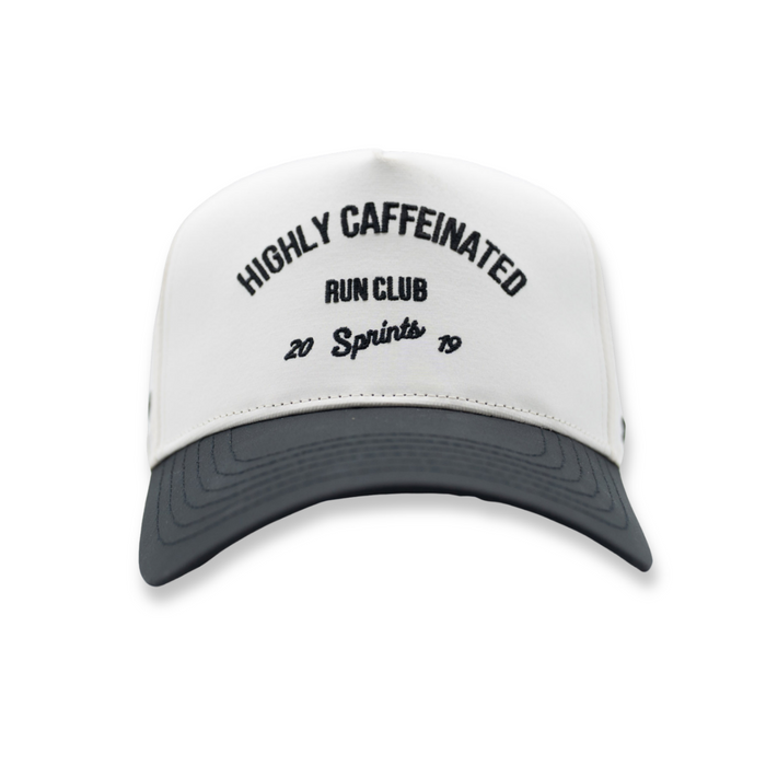Highly Caffeinated Run Club Structured VP Hat - front view