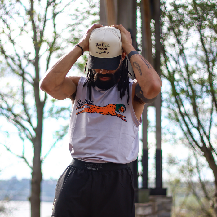 Hot Dad Run Club VP Hat, close-up view