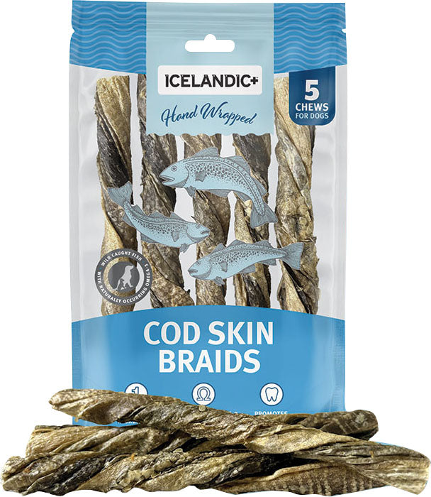 ICELANDIC  COD SKIN HAND WRAPPED BRAID 5PC