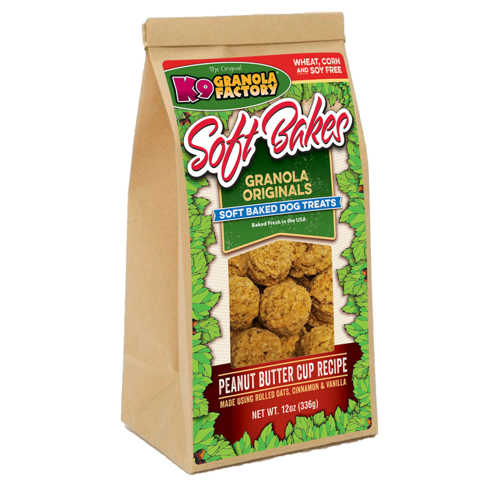 K9 Granola Soft Bakes Peanut Butter Cup Recipe Dog Treats