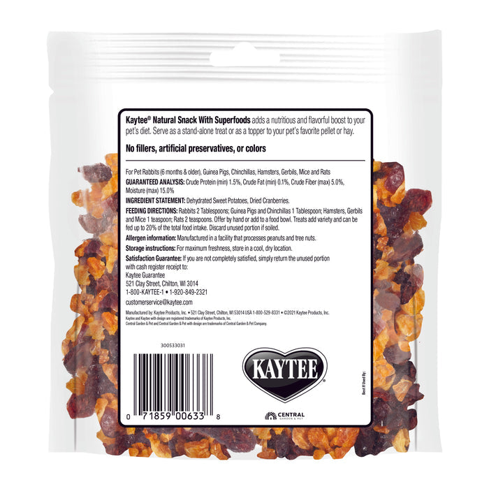 Kaytee Natural Snack Cranberry Sweet Potato