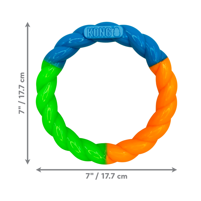 KONG Twistz High Viz Ring Dog Toy