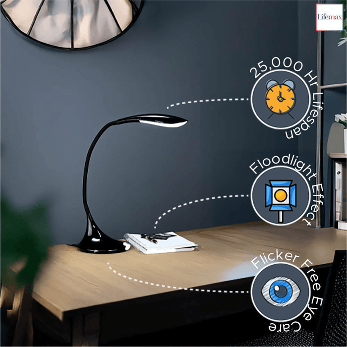 Lifemax High Vision LED Desk Light - Silver