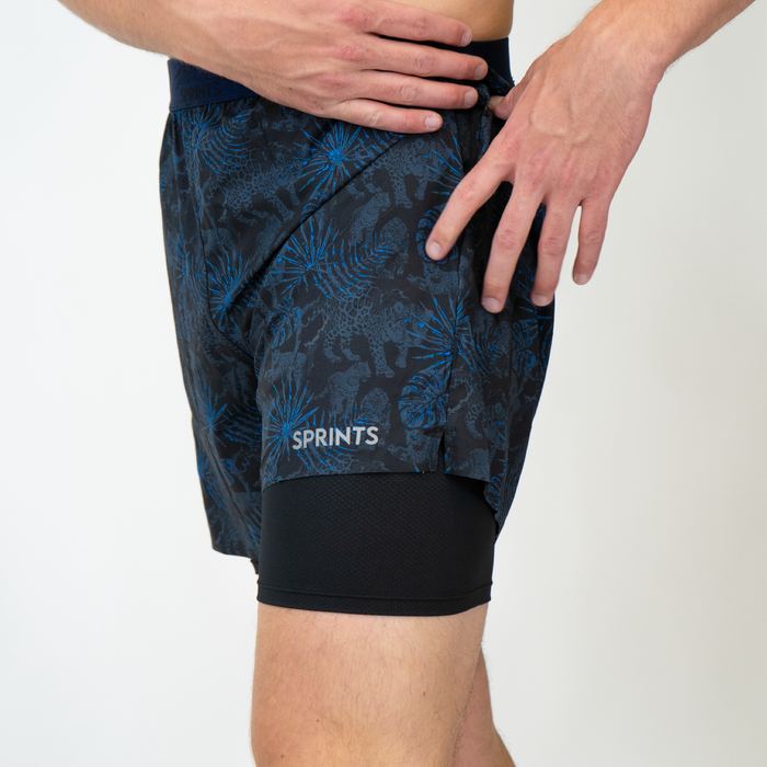 Mens Avigate 5" Fusion Short - Acid Jags Blue