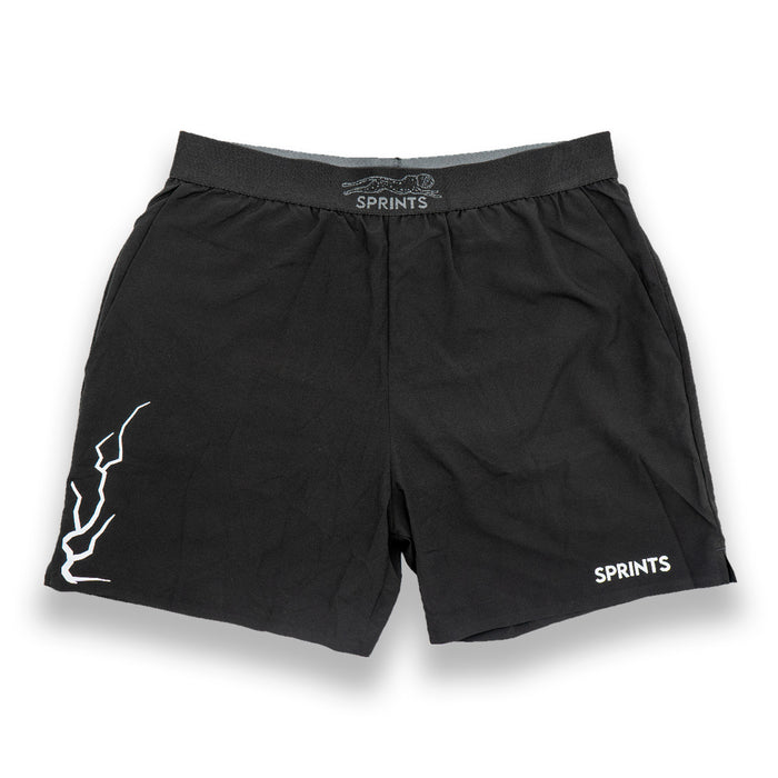Man wearing the Mens Avigate 5 inch Fusion Short in Dystopian Dark Miles